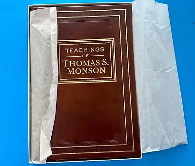 Thomas S Monson Teachings Of Employee Leather Gift 2014 LDS Mormon CARD BOX • $24.99