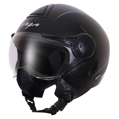 Vega Verve Dull Black Open Face Helmet • $102.97