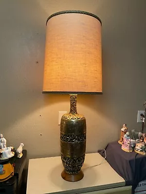 Mid Century MCM Brutalist Marcello Fantoni Italy Style Abstract Table Lamp • $375