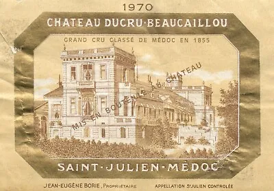 1970's-80's Chateau Ducru Beaucaillou French Wine Label Vintage Original A456 • $11.97