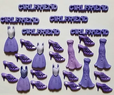 Flat-backed Craft Buttons LILAC DRESS SHOES Sandals Prom Girlfriend Card Making • £5.99