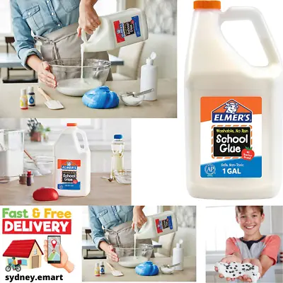 $37.75 • Buy Elmers Liquid PVA Glue, White, Washable And Nontoxic, 3.78 L, For Making Slime
