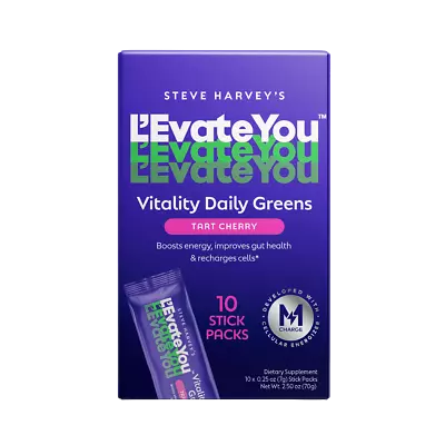 L'Evate You Vitality Daily Greens - Dietary Supplement - Tart Cherry - 10 Count. • $19.98