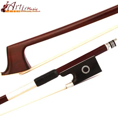 Pro Master Antique Ironwood Violin Bow 4/4 Ebony Ring Frog Silver Parts Stif 65g • $136.98