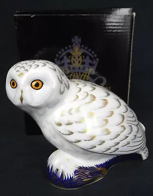 £69 • Buy Royal Crown Derby SNOWY OWL Paperweight Collectors Club Exclusive Boxed