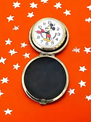 Vintage Mickey Mouse Travel Alarm Clock Walt Disney By Bradley Japan NOT TESTED • £96.51