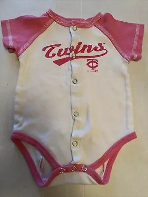Infant/Baby MN Twins 3/6 Months One Piece Pink/white Genuine Merchandise • $5.50