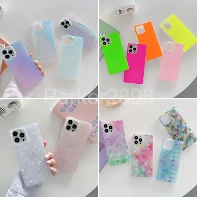 For IPhone 13 12 11 Pro XR XS Max 8 7 Laser Pattern Fluorescent TPU Case Cover • £7.19