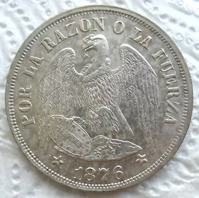 1876 Chile Silver 1 Peso • $82