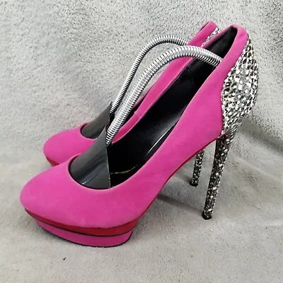 Colin Stuart Shoes Womens Size 8.5 Pink 6 Inch Stiletto Platform Heels • $19