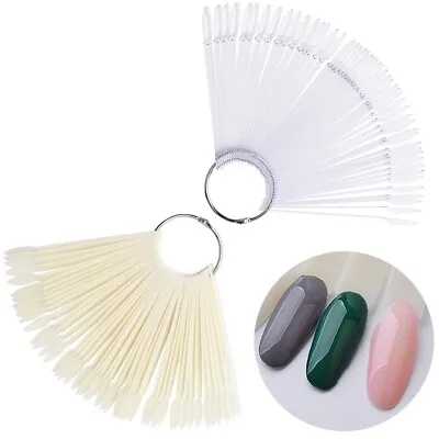 50* Display Nail Art Wheel Fan Polish Practice Color Hot Tip Sticks Swatches Gel • £5.99