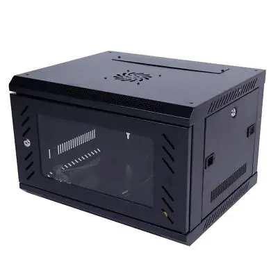 6U Wall Mount Network Server Cabinet Enclosure Rack W/ Cooling Fan Locking Door • $74.99