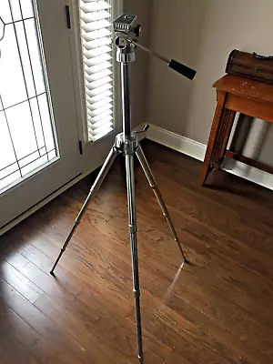 Vintage Hobby Quick-set Deluxe Elevator 440 Adjustable Aluminum Tripod Usa • $42.99