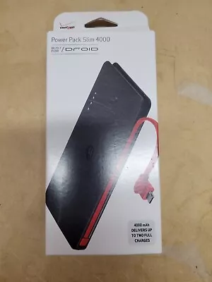 Motorola Power Pack Slim 4000 Portable Battery Pack & AC Charger P4000 89584N • $5