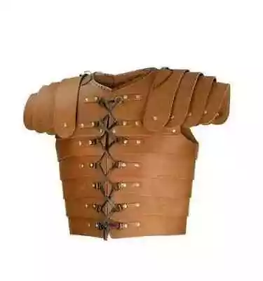 Leather Lorica Segmentata Medieval Body Armour Collectible Costume Larp • £138.82