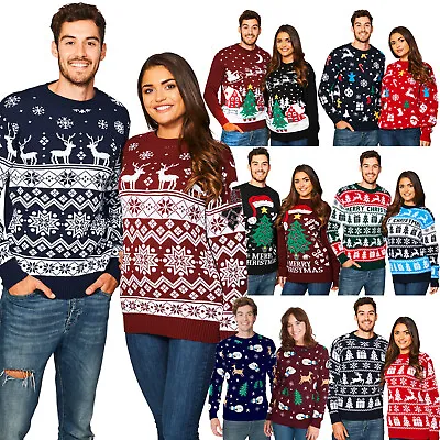 £20.99 • Buy New Unisex Men Women Santa Xmas Christmas Novelty Fairisle Retro Jumper Sweater