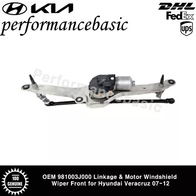 OEM 981003J000 Linkage & Motor Windshield Wiper Front For Hyundai Veracruz 07-12 • $418.20