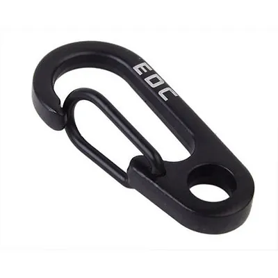 10pcs Mini EDC Gear Snap Spring Clip Hook Quick Link Carabiner Keychain Tool BLK • $6.29