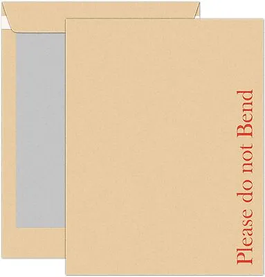 125 C4/a4 Please Do Not Bend Hard Card Board Backed Envelopes Brown Manilla  • £18.39