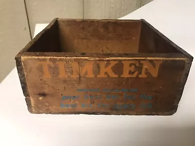 Vintage Old Timken Rock Bits Wood Crate Roller Bearing Co Colorado Springs CO  • $39.95