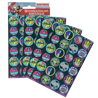 96 Transformers Stickers (4 Sheets) Party Favors Teacher Supply Bumblebee • $3.25