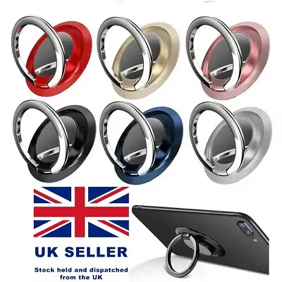 Mobile Phone Ring Holder Finger Grip 360° Rotating Magnetic Mount Stand • £2.48