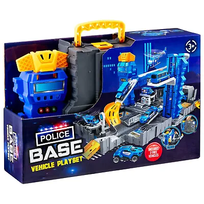 £22.98 • Buy Police Base Vehicle Play Set With 2 Cars Perfect Play Set Gift For Kids
