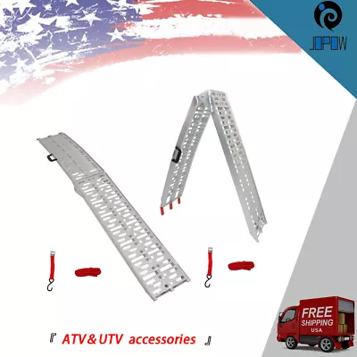 For Motorcycle Arched 2x 750Lbs 7.5 Feet Aluminum Folding Loading Ramp Kit • $126.20