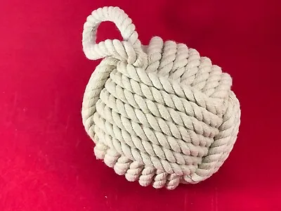 Weighted Monkey's Fist Rope Knot 6  Nautical Or Door Stop • $14