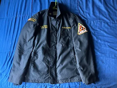 Vintage 90's USN Deck Jacket Cold Weather Class 1 USS Union AKA-106 Ponce MM3 L • $200
