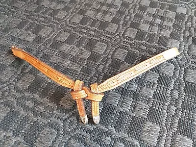 Vintage Fleming Silver Tooled Leather Futurity Browband For Western Show Bridle • $95