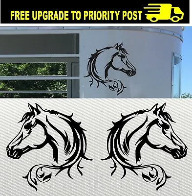 $19.90 • Buy HORSE HEAD PAIR Car Ute 4x4 4wd Accessories Stickers HORSE FLOAT Decals 200mm