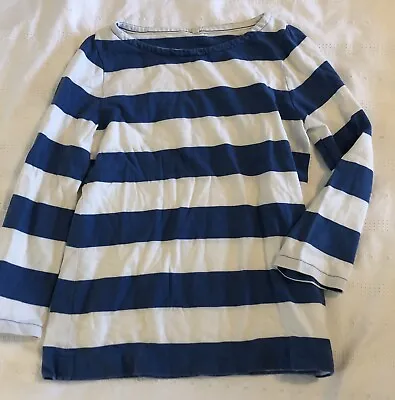 J Crew Factory Blue & White Rugby Striped Shirt Size:S • £12.53