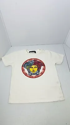 Versace Medusa Holographic T-shirt Multicolor Kids Short Sleeve Size 36M • $50