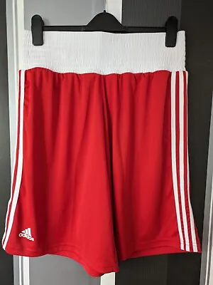 £12.95 • Buy ADIDAS Boxing Sports Shorts Mens Large W32-W36 Red & White Good Condition 
