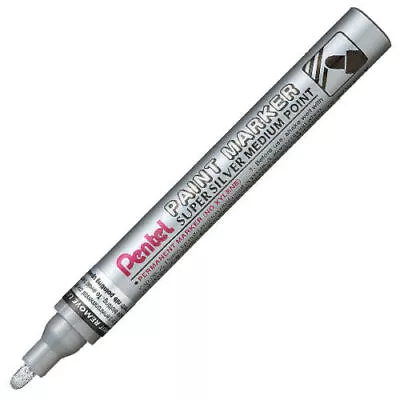 Pentel Permanent Paint Marker - Metallic Silver - Medium Tip - 1 2 3 6 12 Pens • £3.59