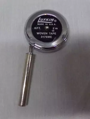 Vintage Lufkin 3176ME Six Foot Metal Pocket Woven Tape Measure ~ EUC • $13.49