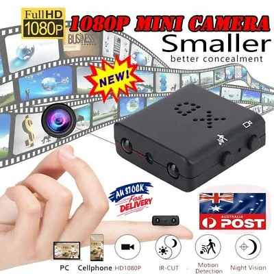 1080P Mini Hidden Spy Camera HD Micro Security Cam Night Vision AT • $18.56