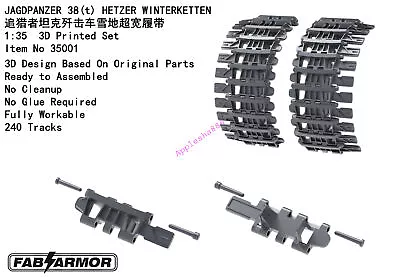 FAB FA35001 1/35 JAGDPANZER 38(t) HETZER WINTERKETTEN 3D Printed Set Tracks • £20.99