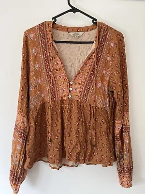 $30 • Buy Arnhem Dylan Blouse Size 10 Amber Boho 