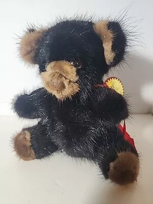 Rare Bear 3rd Generation Plush Genuine Mink Teddy Bear Black Vintage 1982 6 In • $24.99