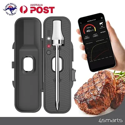 Wireless Meat Thermometer APP Bluetooth 70m Range BBQ Oven Food Grilling Probe • $95.99
