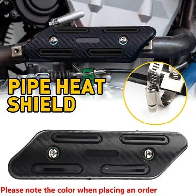 Universal Motorcycle Exhaust Heat Shield Middle Pipe Muffler Protector Cover • $11.99