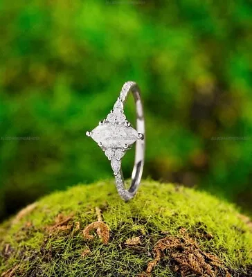 Bridal Statement Fine Birthday Engagement Ring 14k Gold Moissanite • $828.10