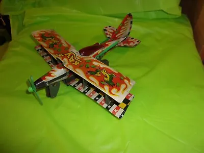 Vintage Tin Friction  Kaytee  Bi-plane With Working Propeller!! Very Unusual!! • $75