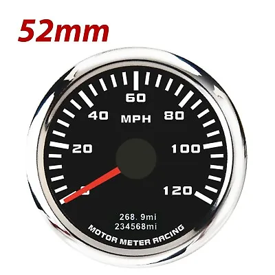 W PRO 52mm 2-1/16  GPS Speedometer 120 MPH Waterproof For Car Marine Boat Motor • $45.59