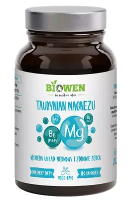 BIOWEN Magnesium Taurate Vitamin B6 (P-5-P)  100capsules FREE P&P • £24.60