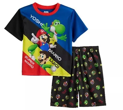 Nintendo Super Mario Yoshi & Luigi 2 Piece Top & Short Pajama Set 8 10 NWT • $19.99