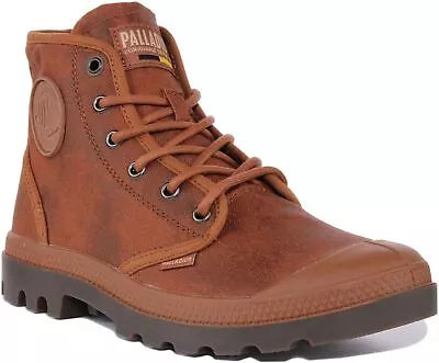 Palladium Pampa Hi Wax Unisex Lace Up Rugged Trainers In Rust Size UK 3 - 12 • £74.99