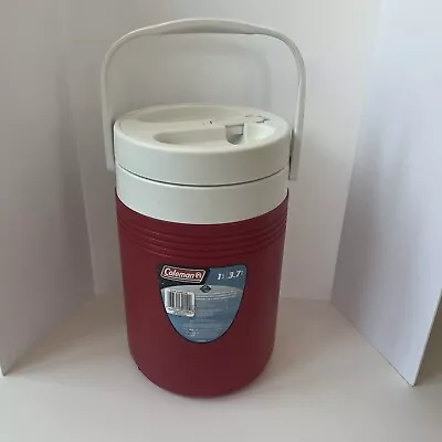 Coleman Water Jug 1 Gallon 3.7 Liters. Red White. • $7